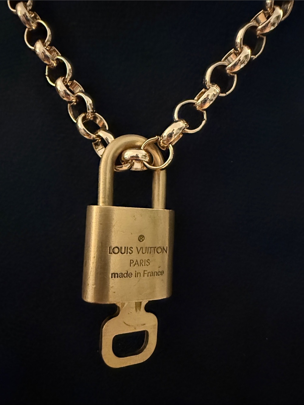 Louis Vuitton Gold Padlock & Key